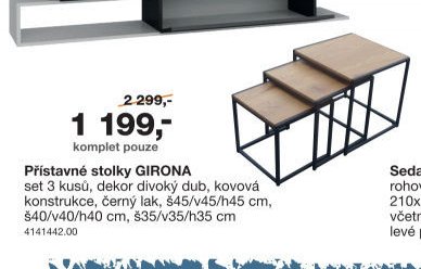 Přístavné stolky GIRONA
