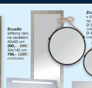 Zrcadlo stříbrný rám