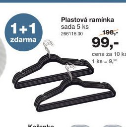 Plastová ramínka sada 5 ks