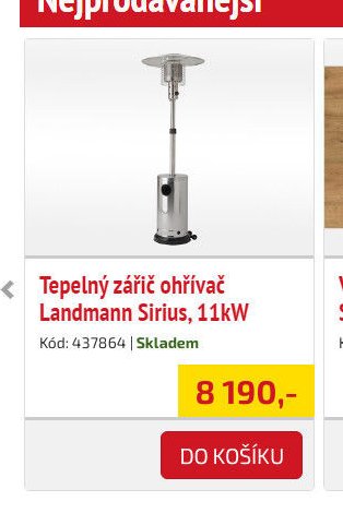 Tepelný zářič ohřívač Landmann Sirius, 11kW