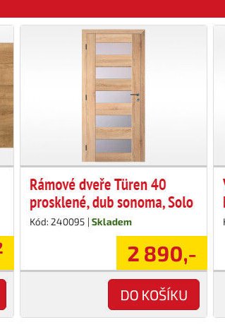 Rámové dveře Türen 40 prosklené, dub sonoma, Solo