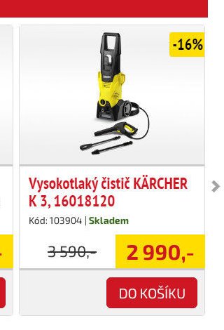 Vysokotlaký čistič KÄRCHER K 3, 16018120
