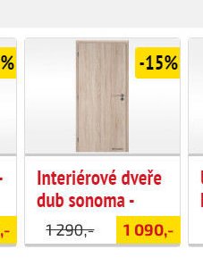 Interiérové dveře dub sonoma