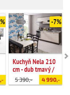 Kuchyň Nela 210 cm - dub tmavý