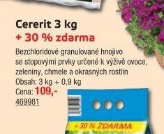 Cererit 3 kg + 30 % zdarma