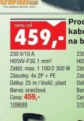Prodlužovací kabel na bubnu 230 V/10 A (25m)