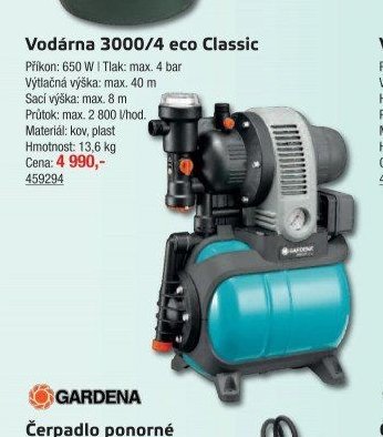Vodárna 3000/4 eco Classic