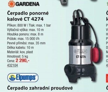 Čerpadlo ponorné kalové CT 4274