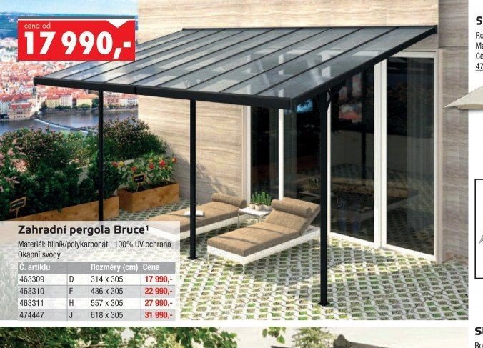 Zahradní pergola Bruce