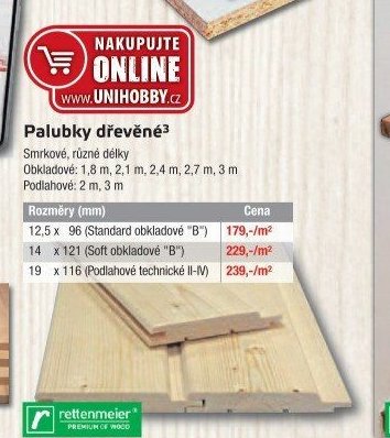 Palubky dřevěné