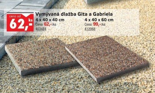 Vymývaná dlažba Gita a Gabriela