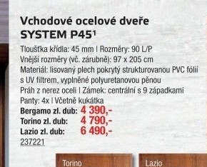 Vchodové ocelové dveře SYSTEM P45