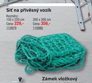 Síť na přívěsný vozík