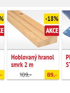 Hoblovaný hranol smrk 2 m