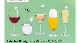 Sklenice Simply, materiál sklo