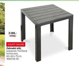 Zahradní stůl, polywood / hliníková konstrukce