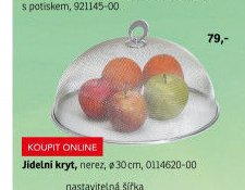 Jídelní kryt, nerez, 30 cm