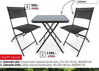 Zahradní stůl a židle