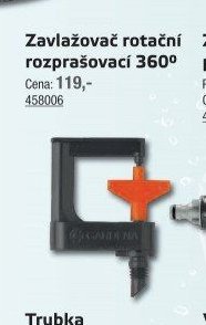 Zavlažovač rotační rozprašovací 360°