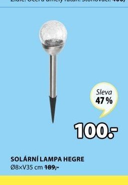 SOLÁRNÍ LAMPA HEGRE