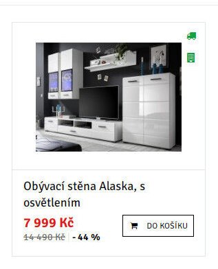 Obývací stěna Alaska, s osvětlením