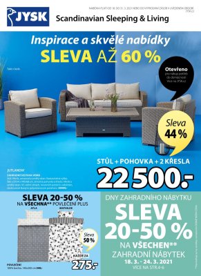 akční leták Jysk 18.3.2021-31.3.2021