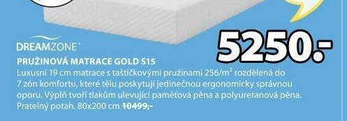 PRUŽINOVÁ MATRACE GOLD S15