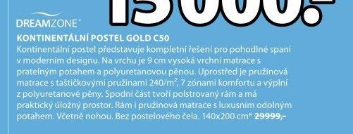 KONTINENTÁLNÍ POSTEL GOLD C50