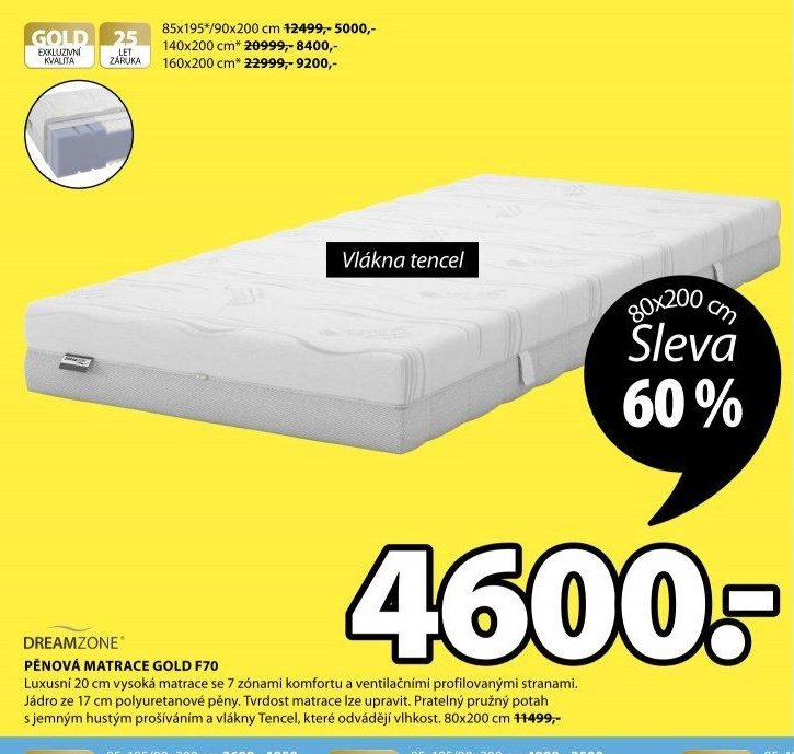 Matrace GOLD F70