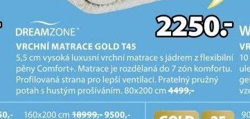 Vrchní matrace GOLD T45