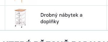 Drobný nábytek a doplňky