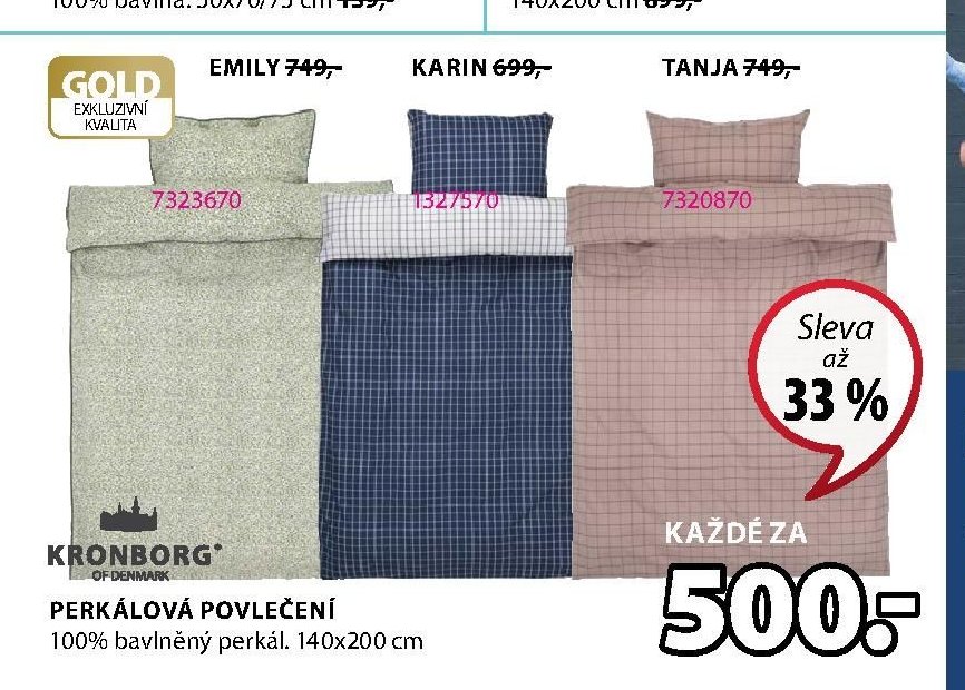 EMILY, KARIN, TANJA PERKÁLOVÁ POVLEČENÍ