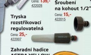 Tryska rozstřikovací regulovatelná