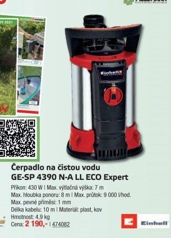 Čerpadlo na čistou vodu GE-SP 4390 N-A LL ECO Expert