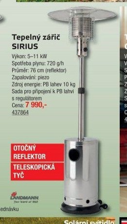 Tepelný zářič SIRIUS
