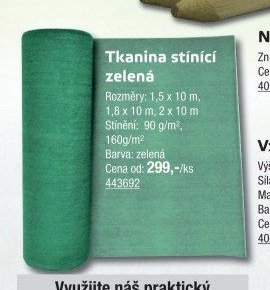 Tkanina stínicí zelená