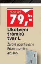 Ukotvení trámků tvar L