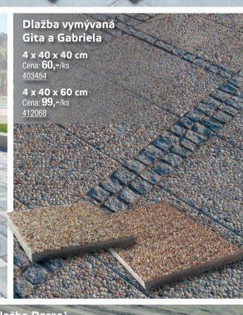 Dlažba vymývaná Gita a Gabriela