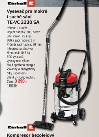 Vysavač pro mokré i suché sání TE-VC 2230 SA