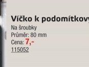 Víčko k podomítkovým krabicím (Na šroubky)