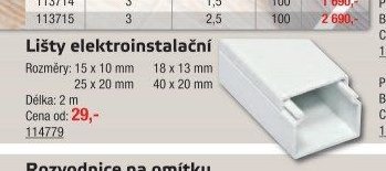 Lišty elektroinstalační