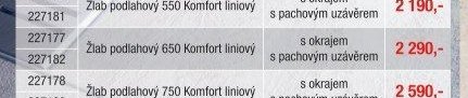 Žlab podlahový 650 Komfort liniový