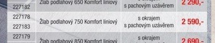 Žlab podlahový 750 Komfort liniový