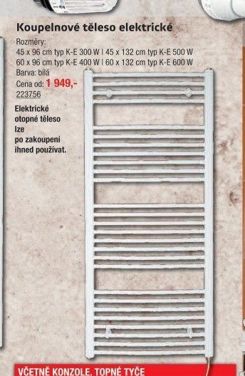 Koupelnové těleso elektrické
