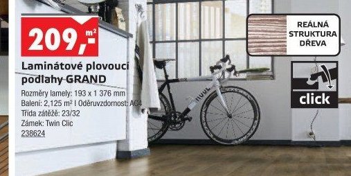 Laminátové plovoucí podlahy GRAND