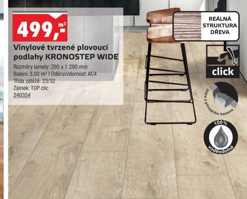 Vinylové tvrzené plovoucí podlahy KRONOSTEP WIDE
