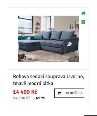 Rohová sedací souprava Livorno, tmavě modrá látka
