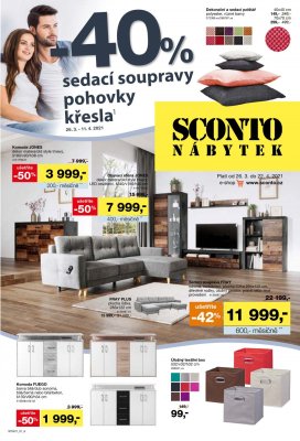 akční leták Sconto nábytek 26.3.2021-24.4.2021