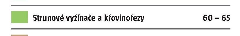 Strunové vyžínače a křovinořezy