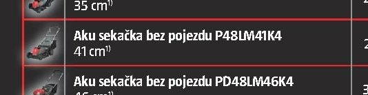 Aku sekačka bez pojezdu P48LM41K4 41 cm